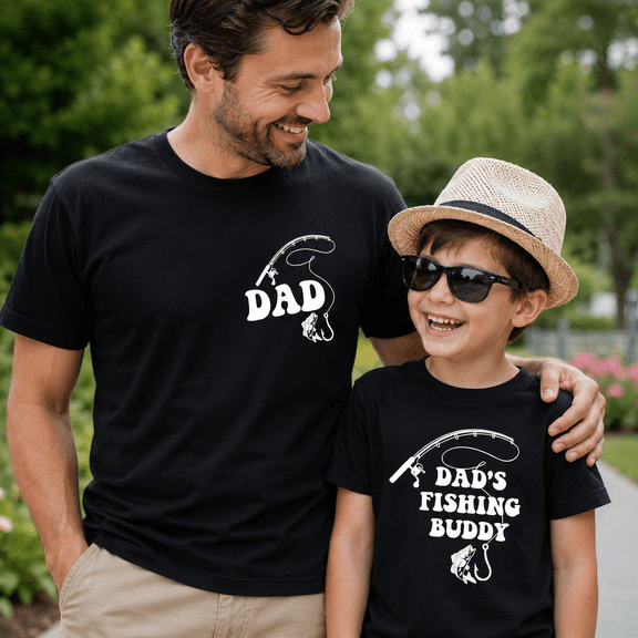 Dad Fishing Buddy Matching Shirts, Father Son Fishing Shirt, Daddy and Me Fishing Outfit, Father's Day Gift for Fisherman Dad