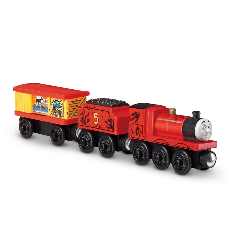 Generic Talking James Wooden Railway Train – Replacement For Thomas & Friends, Magnetic Connectors, Requires Batteries