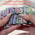 thumbnail image 2 of 16Pcs Magnetic Cross Bookmarks Gifts for Bible Study, Readers, Teachers, Students - Cute Magnet Cross Bookmark with Inspiration Sayings for Women School Reading, 2 of 8
