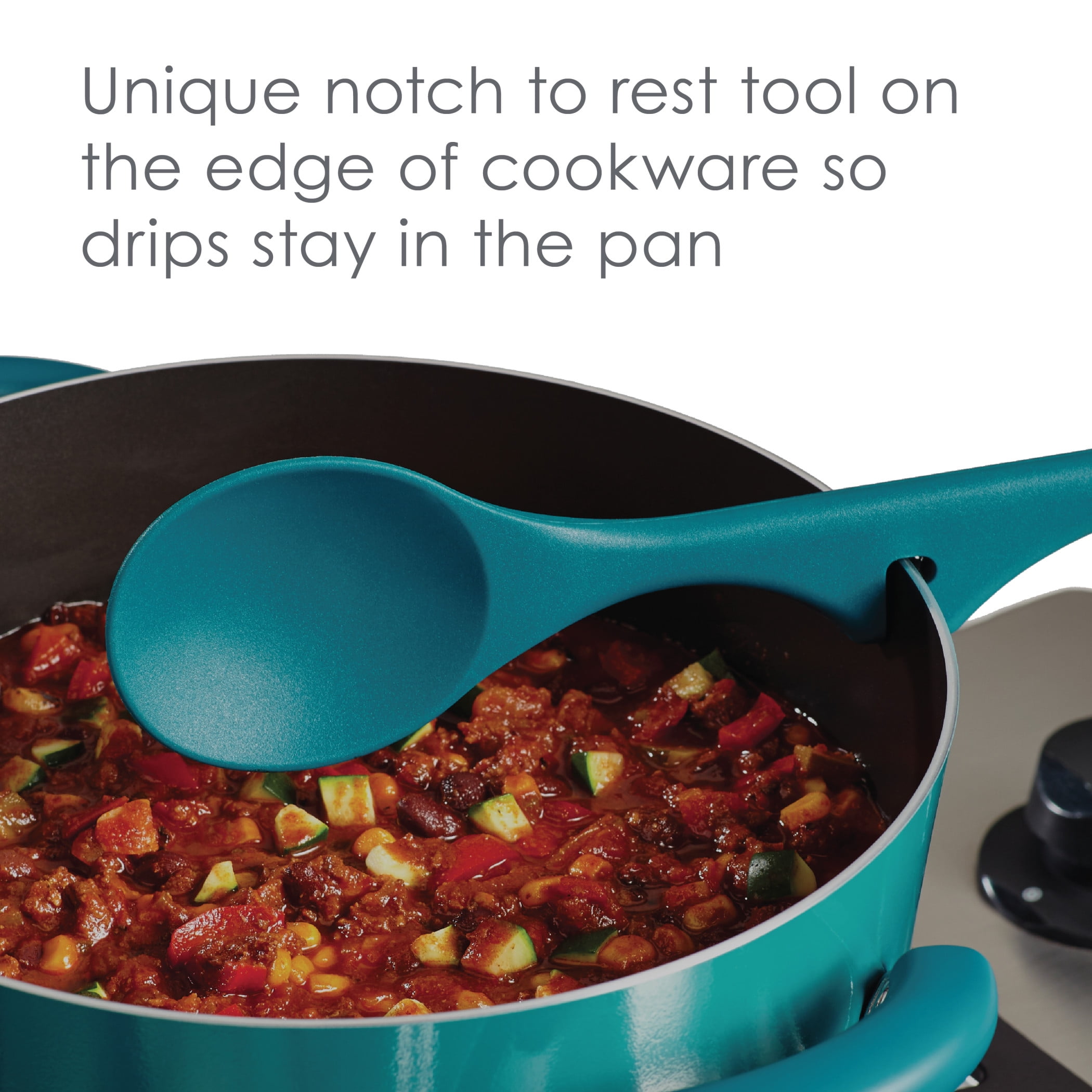 Rachael Ray Tools and Gadgets Lazy Solid Spoon, Turquoise