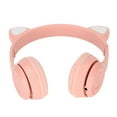 thumbnail image 1 of  Headset, 40mm Speaker Wireless Over Ear Headset Foldable Child Gift Energy Saving Adjustable Headband  For Phone Pink, 1 of 8
