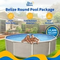 thumbnail image 2 of Blue Wave Belize 24-ft Round 52-in Deep 6-in Top Rail Metal Wall Swimming Pool Package, 2 of 7