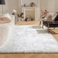 thumbnail image 6 of Jingle bears White 4x6 Faux Sheepskin Fur Rug Fuzzy Shaggy Fluffy Area Rug for Bedroom Living Room Entryway Rectangle, 6 of 7