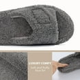 thumbnail image 4 of Litfun Women's Fuzzy Orthopedic Slippers with Arch Support Open Toe House Shoes for Plantar Fasciitis, Grey, 4 of 8