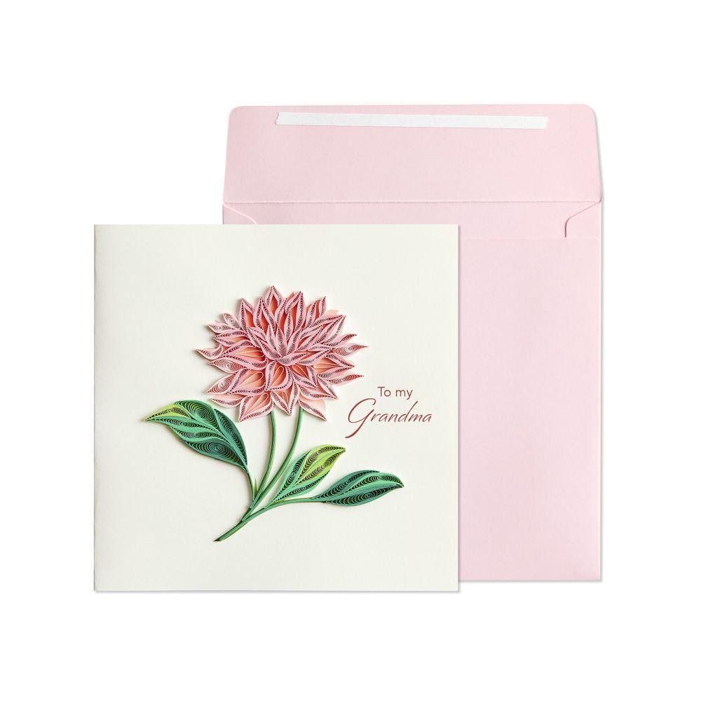 Pink Flower Grandma Greeting Card
