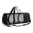 thumbnail image 1 of Bolsa de lona de malla, bolsa de viaje, bolsa transpirable, bolsa deportiva para gimnasio, deportes acuáticos, actividades de playa, natación, buceo, Negro, 1 of 8