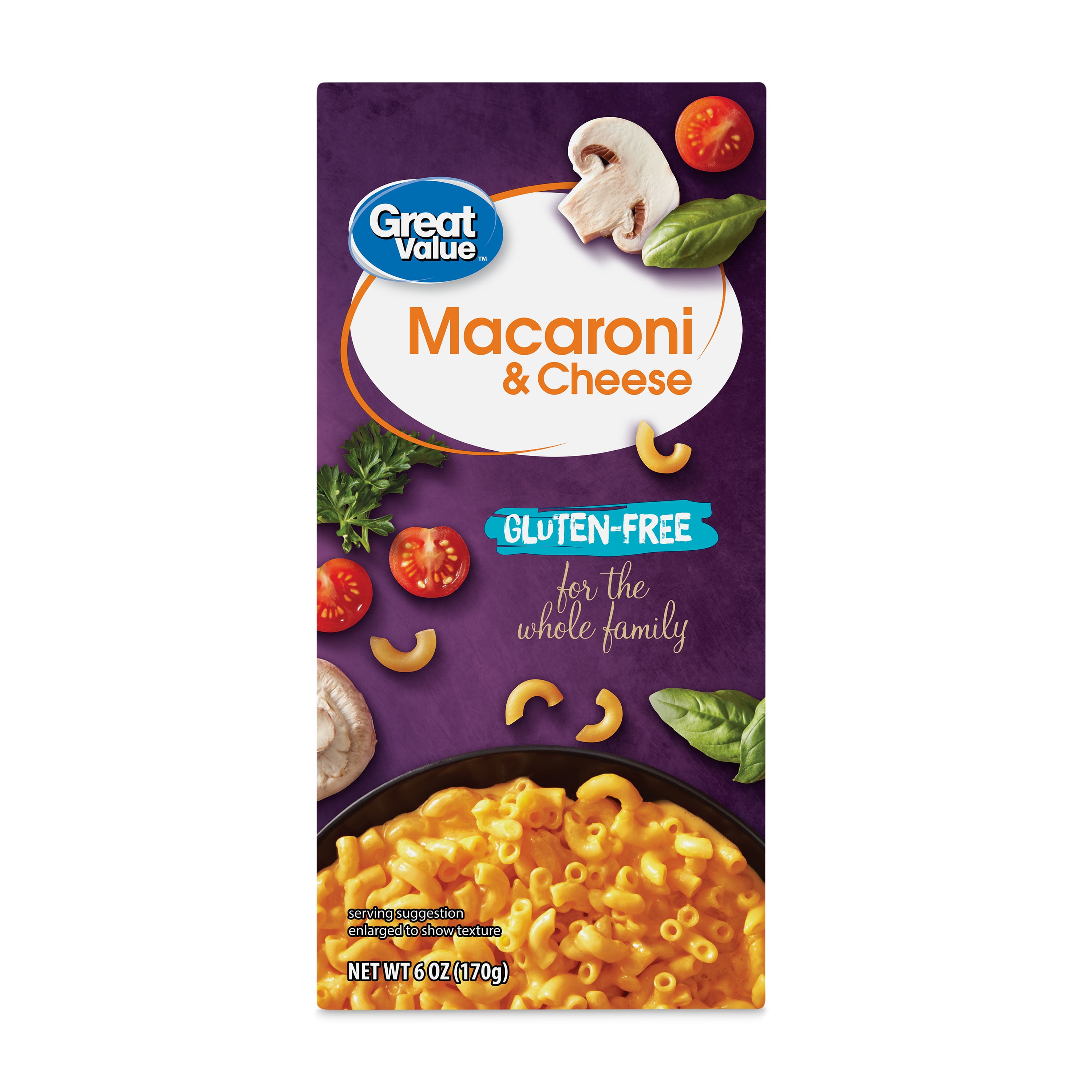 (4 pack) Great Value Gluten-Free Macaroni & Cheese, 6 oz