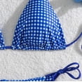 thumbnail image 4 of Women's 2 Piece Gingham Bikini Bikini Set Triangle Bow Front Beachwear High Waisted Bathing Suit Swimsuit plus Sized Women's Swimsuits Swimsuits Ladies Swimsuit Top Small Bikini Set Push up Teens 3, 4 of 5