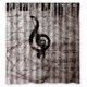 thumbnail image 1 of Cortina de ducha ABPHQTO Teclas de Piano Vintage con Notas Musicales Impermeable 160x180 cm, 1 of 2