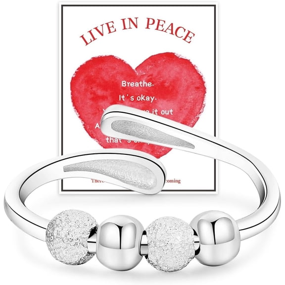 Anxiety Rings for Women Fidget Ring Adjustable Open Fidget Rings for Anxiety Stress Relief Ring Gifts