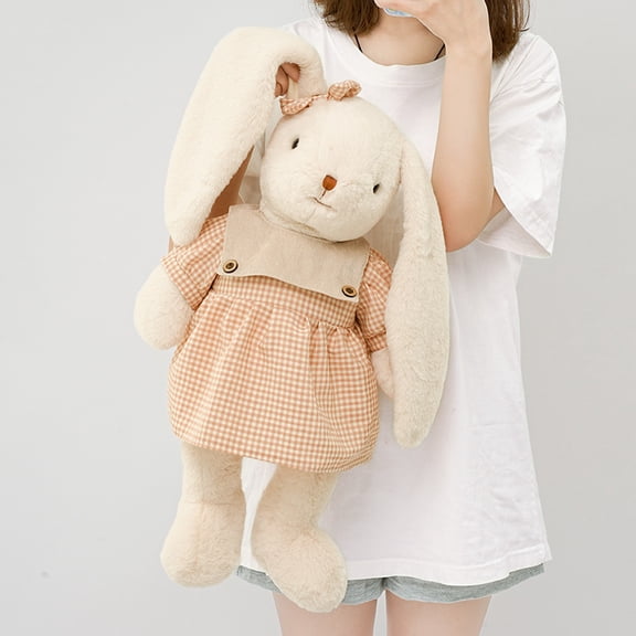 Hugs Baby Easter Bunny Stuffed Animals with Cotton,Safe Material Soft Washable Stuffed Bunny,Cute Plush Toy Rabbit Easter Decoration Birthday Gift