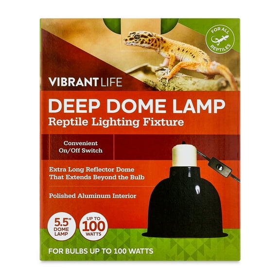 Vibrant Life Terrarium 5.5" Deep Dome Lamp with On/Off Switch for Reptiles