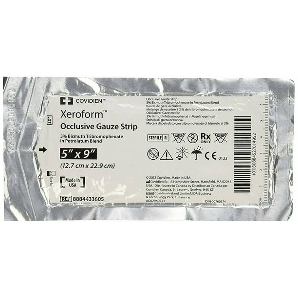 Xeroform Petrolatum Dressing Gauze 5 X 9 Inch Sterile Covidien