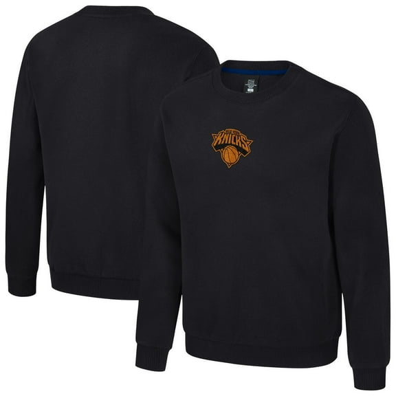 Unisex Stadium Essentials Black New York Knicks Club Level Chenille Sweatshirt