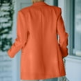 thumbnail image 7 of tklpehg Womens Winter Jackets Small Suit Temperament Jacket Solid Color Fall Coat Loose Long Sleeve Leisure Overcoat Outwear Orange L, 7 of 7
