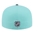 thumbnail image 4 of Men's New Era  Turquoise/Charcoal Toronto Maple Leafs Two-Tone Color Pack 59FIFTY Fitted Hat, 4 of 5