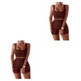 thumbnail image 3 of Wosthever 2 unids/set Running Jogging Fitness mujer chaleco pantalones cortos transpirables Crop Tops pantalones de cintura alta Kit ropa Type8 NO8, 3 of 6