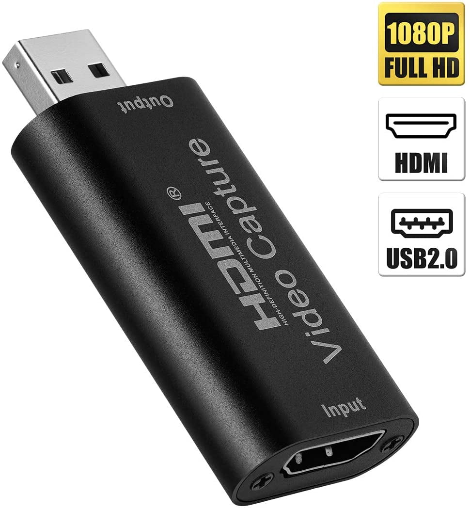 Live Broadcasting HDMI to USB Full HD 1080p USB 2.0 Record via DSLR Camcorder Action Cam Live Streaming TROPRO HDMI Video Capture Audio Video Capture Cards HDMI to USB