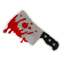 PEIBang Halloween Bath Mat Halloween Home Decorations,Halloween Knife Shaped Rug Bloody Plush Rug,Non Slip Water Absorbent Bath Rug for Indoor Outdoor Decorations