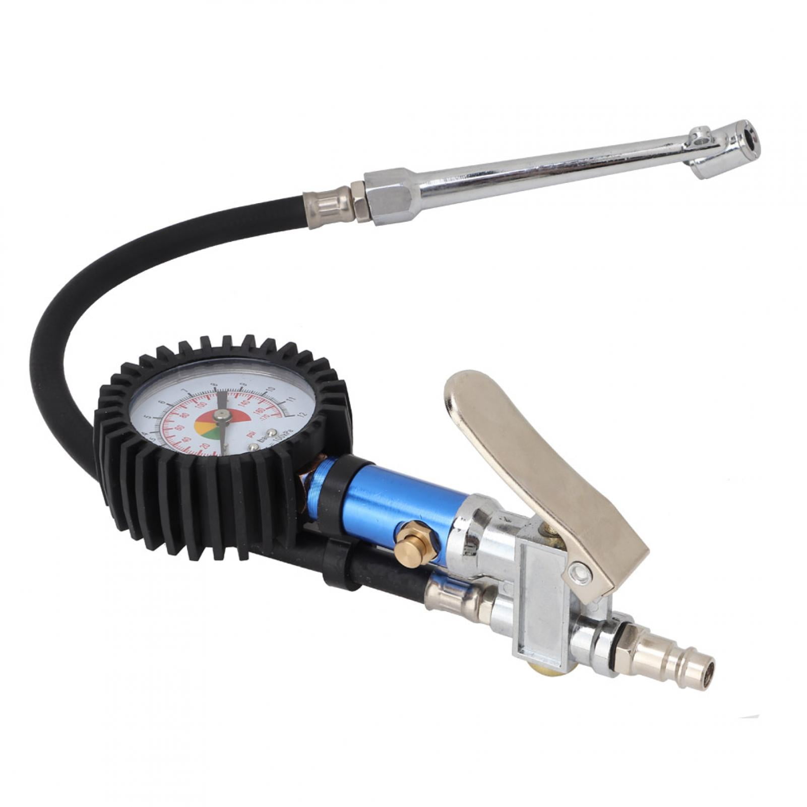 12 Bar Tire Wheels Tools Tire Gauges Inflator With Air Pressure Gauge And Quick Air Connector​ Tire Pressure Measuring Tool Tire Inflator Attachment