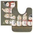 thumbnail image 7 of Yayeee Bath Rugs for Bathroom Floor Set of 2 Non Slip Fluffy Soft Absorbent Mat, Cute Snowmen, 7 of 7