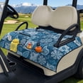 thumbnail image 2 of COEQINE Universal Golf Cart Seat Covers/Seat Blanket for EZGO Yamaha Club Car, Soft Seat Towel/Seat Cushions Folds Like a Bag for Easy Carry, Blue Vintage Patchwork Paisley Pattern, 2 of 8