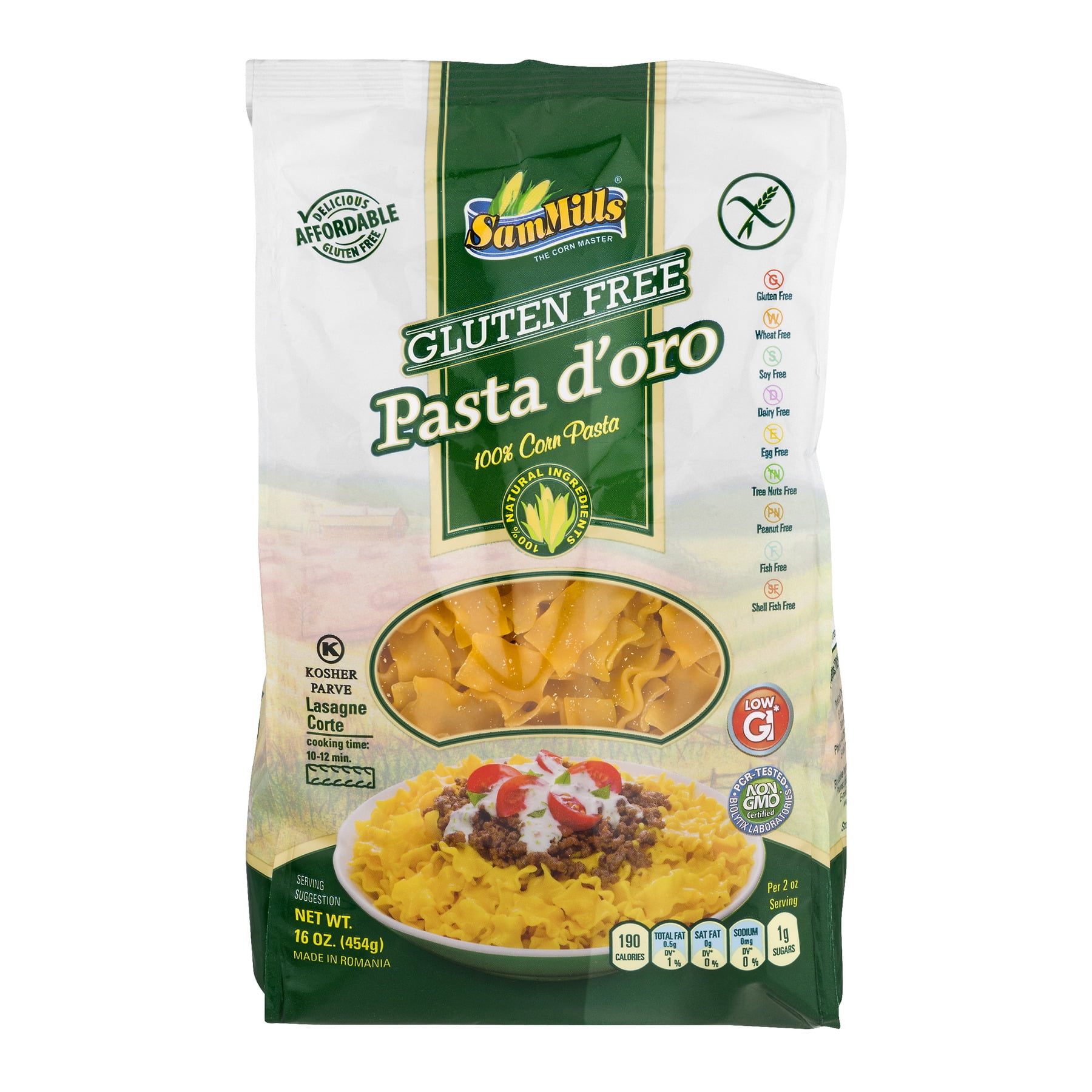 Sam Mills Gluten Free Corn Pasta Lasagna Corte, 16 Oz