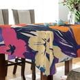 thumbnail image 4 of Yayeee Tablecloths for Rectangular Tables 54 x 54 inch Party Table Cover, Colorful Painted Flowers Pattern, 4 of 6