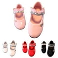 thumbnail image 5 of Zanarzt Toddler Girls Mary Jane Dress Shoes Girls Ballet Mary Jane Flats Toddler Kids Flower Girls Party Dress Shoes Pink,10.5, 5 of 6