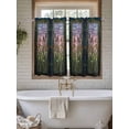 thumbnail image 4 of Stained Glass 2 Panel Kitchen Curtains for Windows, Vintage Abstract Botanical Plant Bathroom Privacy Curtain, Home Décor Window Treatment for Bedroom/Living Room 55"x45", 4 of 6