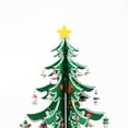 thumbnail image 3 of Adorno de árbol de Navidad de Estatua DIY Árbol de Navidad 3D, Decoración para Dormitorio Oficina Sala de , Soporte para fotografía Verde L Yotijar mini estatua de escritorio, 3 of 7