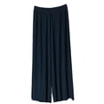 thumbnail image 2 of Mutghys Cropped Pajama Pants for Women Solid Elastic Waist Sleep Pants Home Relaxing Loose Comfy Casual Pajama Bottoms, 2 of 5