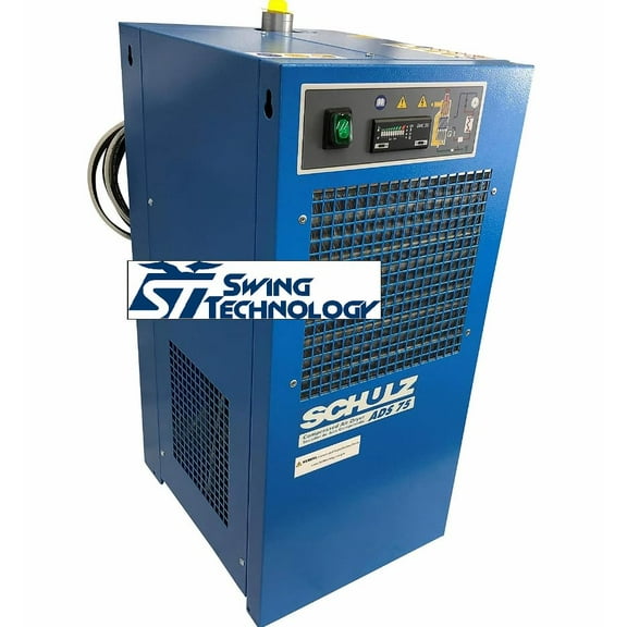 schulz air compressor dryer 75 cfm-ads 75, non cycling new 110 volts