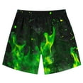 thumbnail image 6 of Fesfesfes Kids Fashion Boys Girls Casual Printed Summer Beach Shorts Adjustable Waist Swim Shorts for Outdoor Play(Green#2,13-14 Years), 6 of 6