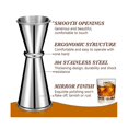 thumbnail image 3 of Jigger de 9 piezas para coctelería, 2 oz, 1 oz, vaso medidor de chupito de acero inoxidable 304, chupito plateado, plateado, 3 of 5