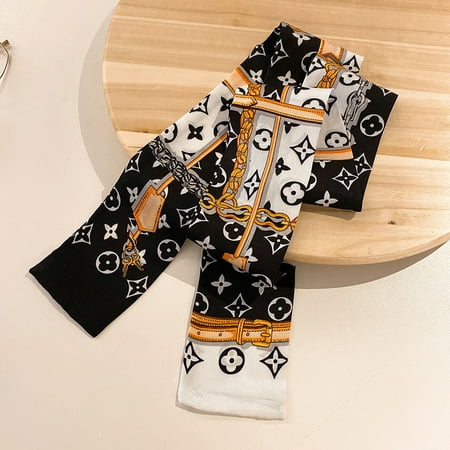 New Tarot LV chic scarf spring and autumn headband Korean wild tie bag  handle ribbon twilly scarf/L\\\'V neckerchief.