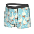 thumbnail image 5 of Goofa White Geese and Flower Printed Men's Boxer Briefs Underwear, Moisture-Wicking Underwear, Trunk,Soft and Breathable Cotton Underwear-X-Large, 5 of 9