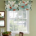 thumbnail image 3 of 2 Pack Valances for Window, Japanese Carp Fish Short Curtains for Kitchen Bedroom Living Room, Oriental Art Vintage Leaves Vines Koi Fish Rod Pocket Small Window Treatment Valance Drapes 60 x 18 Inch, 3 of 8