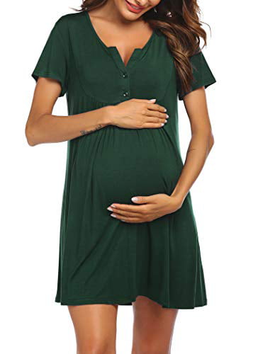 Details about   Ekouaer Women’s Nursing Nightgowns Breastfeeding Short Sleeve Delivery Gown Mate