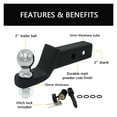 thumbnail image 2 of Hitch Pin Clip Fits 2-Inch Receiver & Trailer Hitch Ball Mount With 2" Trailer Ball Come With Black Steel Hitch Lock ,Weatherproof Double Locking Hitch Pin, 2 of 6