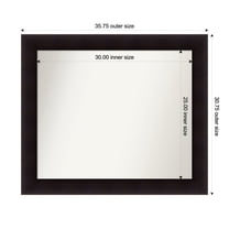 Amanti Art Custom Wall and Bathroom Mirror (30.75 x 35.75 in.), Portico Espresso Frame