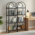 thumbnail image 6 of 4/5 Tier Bookshelf,Arched Display Racks,Freestanding Shelf for CDs/Books, Modern Storage Rack Shelf Large Wood Book Shelf for Bedroom, Living Room, Home Office, 6 of 8