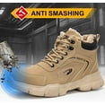 thumbnail image 4 of Steel Toe Boots for Men Work Safety Boots Indestructible Shoes Industrial Construction Boot Comfortable Puncture Resistant Lightweight Work Boots, 4 of 7