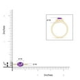 thumbnail image 4 of ANGARA Natural 0.7 Ct. Amethyst with Diamond Side Stones Ring in 14K Yellow Gold for Women (Ring Size: 3.5), 4 of 9