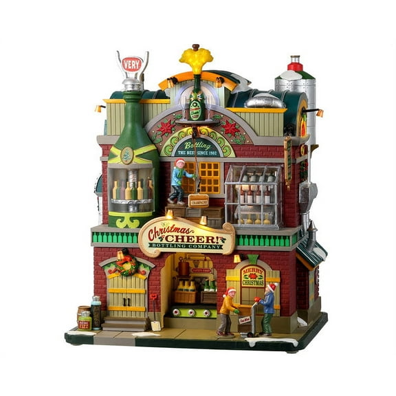 Lemax Christmas Cheer Bottling Company Collectible Building, Multi Color, 10.75 in