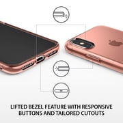 Ringke Air Case Compatible with iPhone X, Lightweight & Thin Flexible TPU Scratch Resistant Cover - Rose Gold