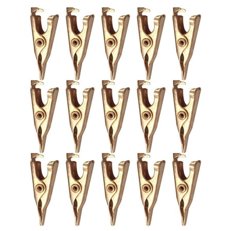 

15pcs Smoothing Jawed Alligator Clip Metal Crocodile Clamp Metal Clip with Microscopic Tip