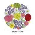 thumbnail image 6 of Easter Bunnys Placemats , Cutwork Embroidered Floral And Bunnys Dresser Scarf Table Topper,Home Kitchen Dining Tabletop Decoration,Spring Color (Placemat 14" Easter Bunny), 6 of 6
