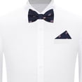 thumbnail image 2 of Jacob Alexander Men's Woven American Flags USA Navy Bow Tie Pre-Tied Banded Adjustable, 2 of 4