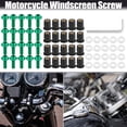 thumbnail image 2 of 20pcs M5 5mm Motorcycle Windscreen Screws Fairing Windscreen Screws Bolt Windshield Mounting Nuts Green, 2 of 6
